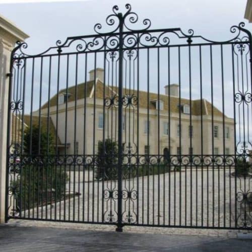 Wrought Iron electric gate installation in Gloucestershire
